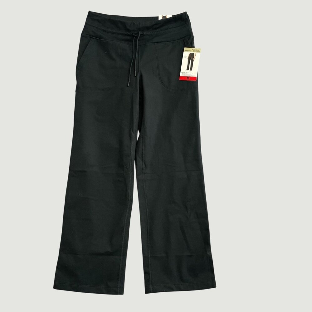 Mondetta Black Wide-Leg Track Pants